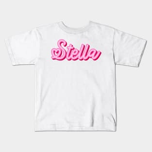 Stella name pink heart Kids T-Shirt